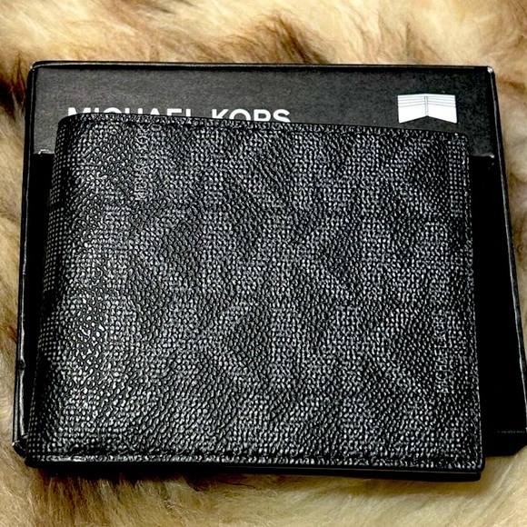 New Michael Kors Jet Set Leather Billfold Slim Mens - Picture 11 of 12